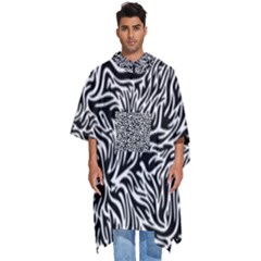 Flame Fire Pattern Digital Art Men s Hooded Rain Ponchos by Bedest