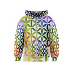 Mandala Rainbow Colorful Kids  Zipper Hoodie by Bedest