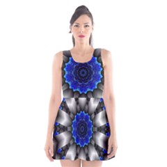 Kaleidoscope-abstract-round Scoop Neck Skater Dress