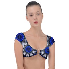 Kaleidoscope-abstract-round Cap Sleeve Ring Bikini Top by Bedest