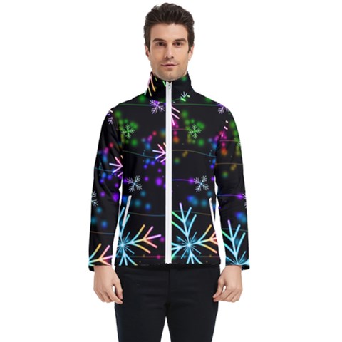 Snowflakes Snow Winter Christmas Men s Bomber Jacket by Bedest