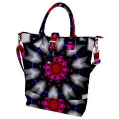 Kaleidoscope-round-metal Buckle Top Tote Bag