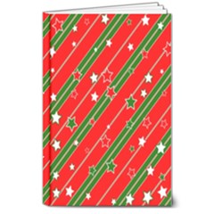 Christmas-paper-star-texture     - 8  X 10  Hardcover Notebook