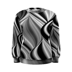 Waves-black-and-white-modern Women s Sweatshirt by Bedest