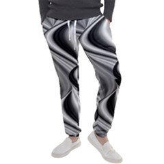 Waves-black-and-white-modern Men s Jogger Sweatpants by Bedest