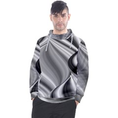 Waves-black-and-white-modern Men s Pullover Hoodie by Bedest
