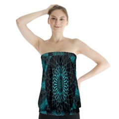Ornament-district-turquoise Strapless Top