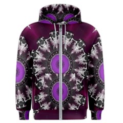 Kaleidoscope-round-circle-geometry Men s Zipper Hoodie by Bedest