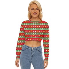 Christmas-papers-red-and-green Lightweight Long Sleeve Sweatshirt