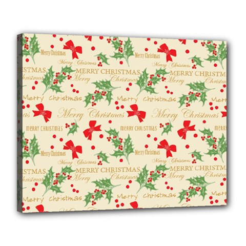 Christmas-paper-scrapbooking-- Canvas 20  X 16  (stretched) by Bedest