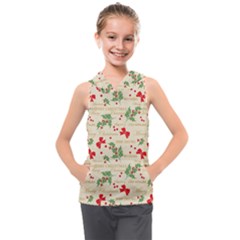 Christmas-paper-scrapbooking-- Kids  Sleeveless Hoodie