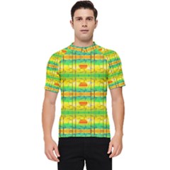 Birds-beach-sun-abstract-pattern Men s Short Sleeve Rash Guard by Bedest