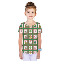 Christmas-paper-christmas-pattern Kids  One Piece T-Shirt