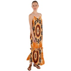 Abstract-kaleidoscope-colorful Cami Maxi Ruffle Chiffon Dress