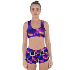 Box-abstract-frame-square Racerback Boyleg Bikini Set by Bedest