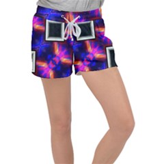 Box-abstract-frame-square Women s Velour Lounge Shorts