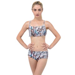 Forest-abstract-artwork-colorful Layered Top Bikini Set