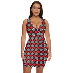 Darts-dart-board-board-target-game Draped Bodycon Dress