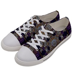 Flowers Of Diamonds In Harmony And Structures Of Love Women s Low Top Canvas Sneakers by pepitasart