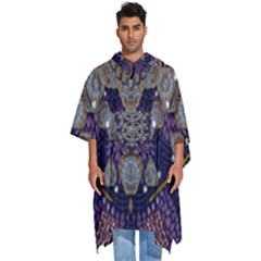 Flowers Of Diamonds In Harmony And Structures Of Love Men s Hooded Rain Ponchos by pepitasart