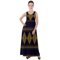 Abstract-batik Klasikjpg Empire Waist Velour Maxi Dress