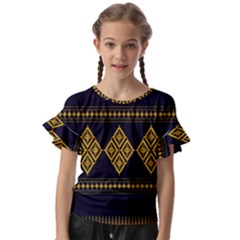 Abstract-batik Klasikjpg Kids  Cut Out Flutter Sleeves