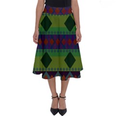 Background-batik 01 Perfect Length Midi Skirt