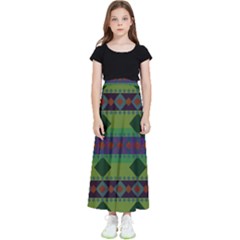 Background-batik 01 Kids  Flared Maxi Skirt by nateshop