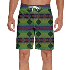 Background-batik 01 Men s Beach Shorts
