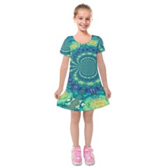 Fractal Kids  Short Sleeve Velvet Dress