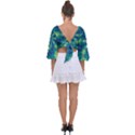 Fractal Tie Back Butterfly Sleeve Chiffon Top View2