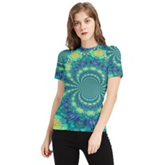 Fractal Women s Short Sleeve Rash Guard by nateshop