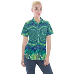 Fractal Women s Short Sleeve Pocket Shirt