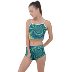 Fractal Summer Cropped Co-ord Set by nateshop