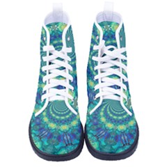 Fractal Women s High-top Canvas Sneakers by nateshop