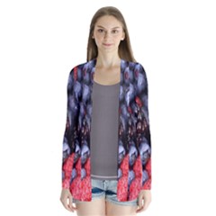 Berries-01 Drape Collar Cardigan by nateshop