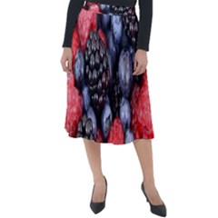 Berries-01 Classic Velour Midi Skirt  by nateshop