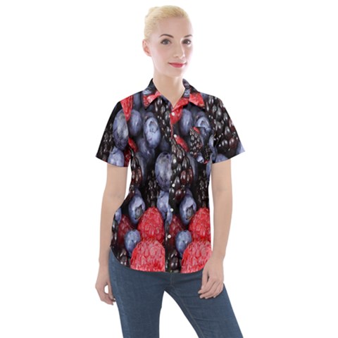 Berries-01 Women s Short Sleeve Pocket Shirt by nateshop