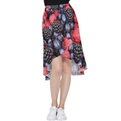 Berries-01 Frill Hi Low Chiffon Skirt by nateshop