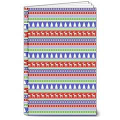 Christmas-color-stripes Pattern 8  X 10  Hardcover Notebook