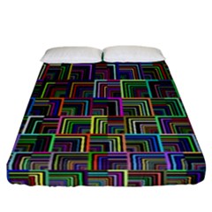 Wallpaper-background-colorful Fitted Sheet (california King Size) by Bedest