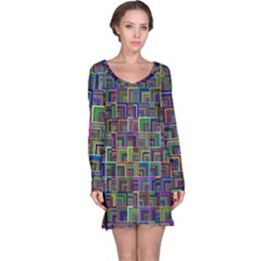 Wallpaper-background-colorful Long Sleeve Nightdress by Bedest