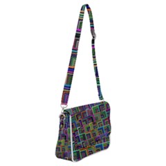 Wallpaper-background-colorful Shoulder Bag With Back Zipper by Bedest