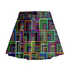 Wallpaper-background-colorful Mini Flare Skirt by Bedest