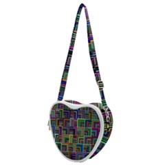Wallpaper-background-colorful Heart Shoulder Bag