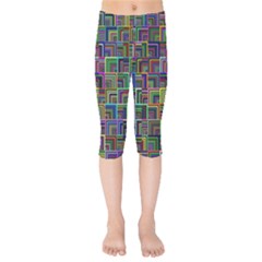 Wallpaper-background-colorful Kids  Capri Leggings  by Bedest