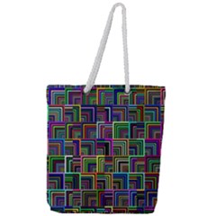 Wallpaper-background-colorful Full Print Rope Handle Tote (large)