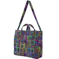 Wallpaper-background-colorful Square Shoulder Tote Bag by Bedest