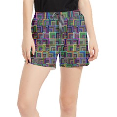 Wallpaper-background-colorful Women s Runner Shorts by Bedest