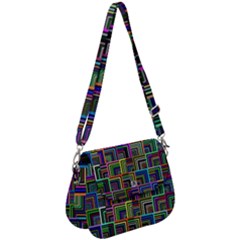 Wallpaper-background-colorful Saddle Handbag by Bedest